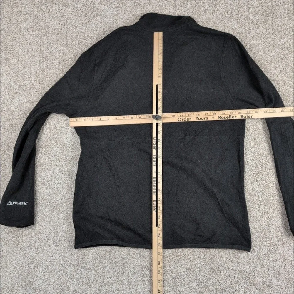 The North Face Mens Circular Design Polartec Quarter Zip Fleece Pullover Black L